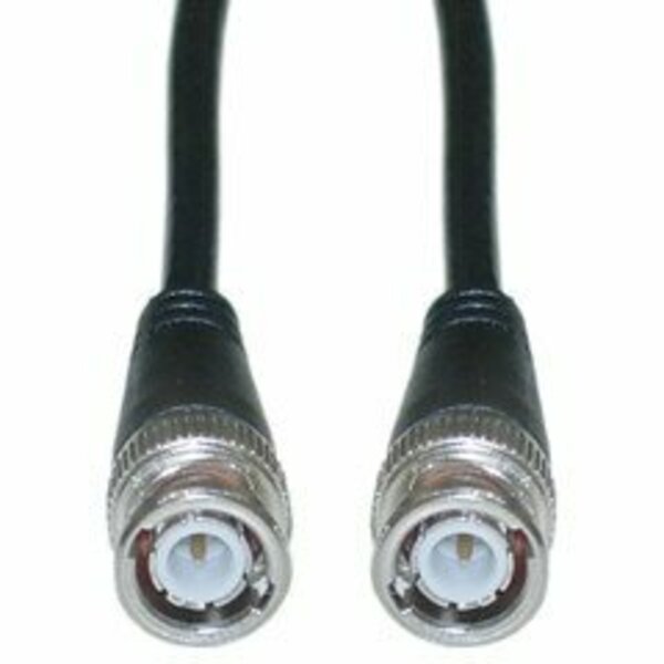 Swe-Tech 3C BNC RG58/AU Coaxial Cable, 50 Ohm, Black, BNC Male, Copper Stranded Center Conductor, 45% Braid, 10ft FWT10X1-01110